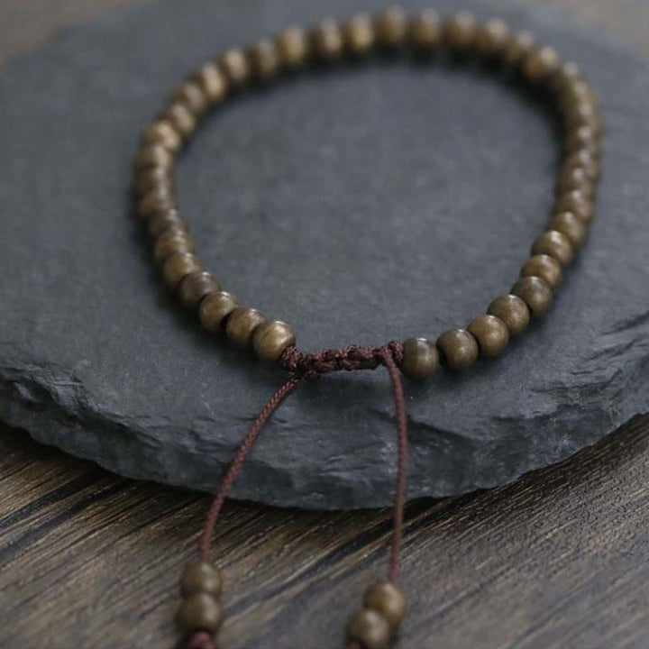 Buddha Stones Copper Brass Beads Balance Wealth Simple Bracelet - image 3