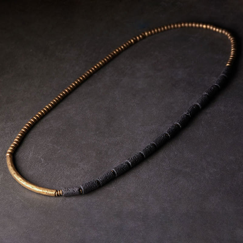 Buddha Stones Vintage Lava Rock Copper Beads Multi-layered Wrap Bracelet - image 2