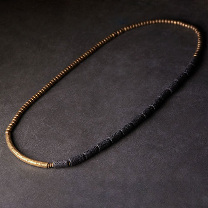 Buddha Stones Vintage Lava Rock Copper Beads Multi-layered Wrap Bracelet - image 2