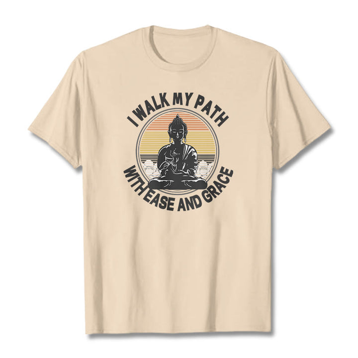Buddha Stones I Walk My Path With Ease And Grace Tee T-shirt - Bisque - 2XL - image 10