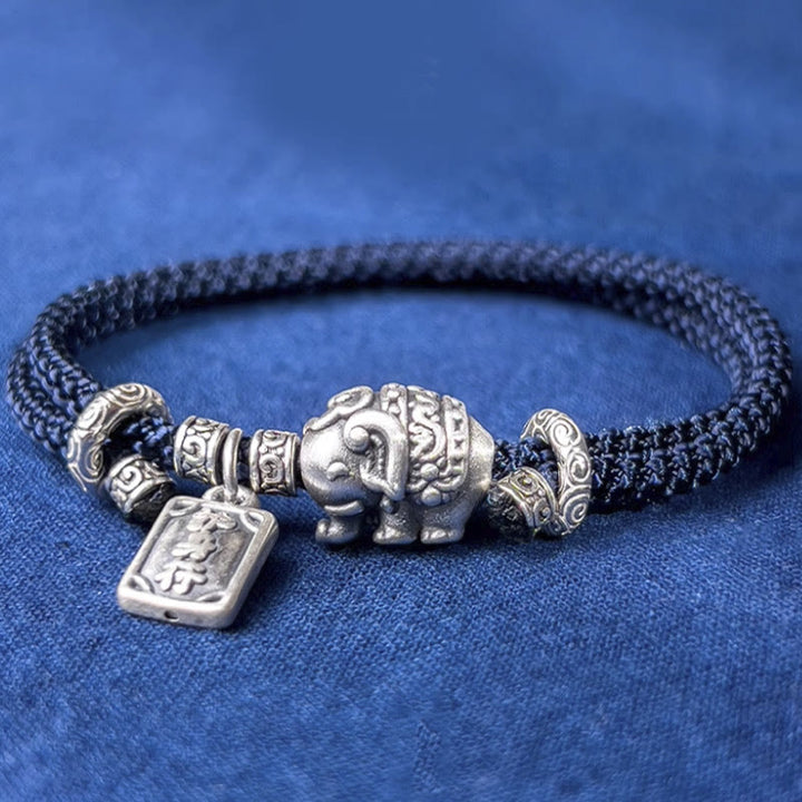 Buddha Stones 925 Sterling Silver Elephant Safe And Well Amulet Charm Strength Bracelet - image 15
