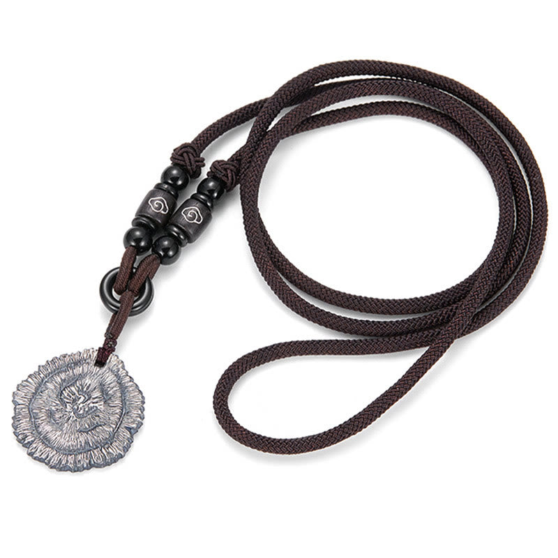 Buddha Stones 999 Sterling Silver Sophora Flavescens Cotton Rope Necklace Pendant - image 3