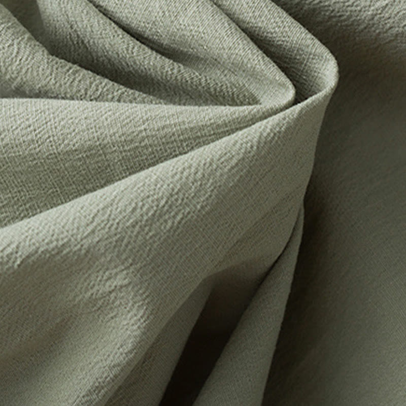 Buddha Stones Tang Frog-Button Three Quarter Sleeve Shirt Pants Men's Suit - image 6