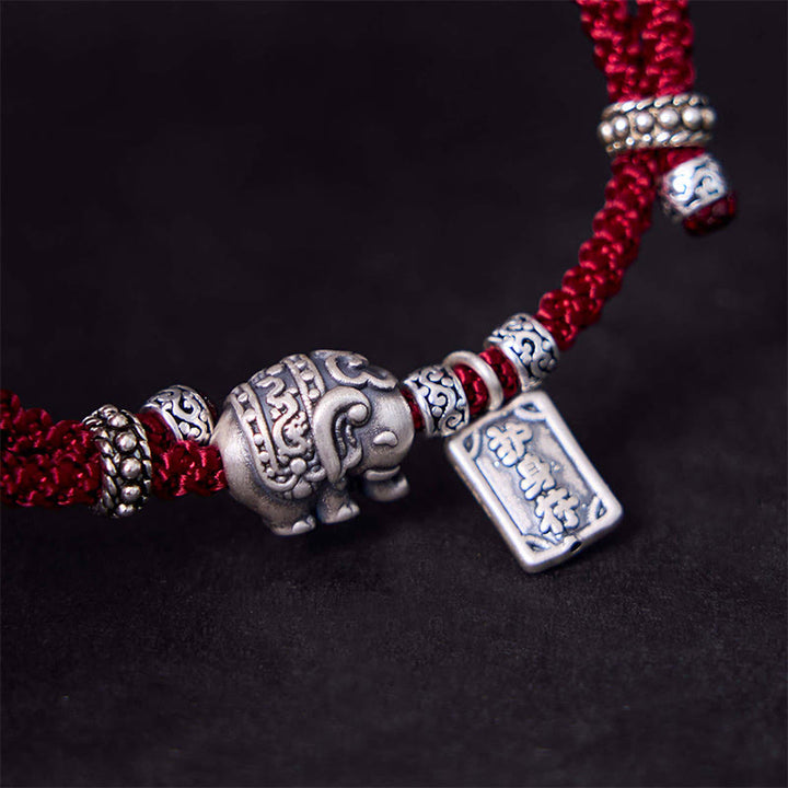 Buddha Stones 925 Sterling Silver Elephant Safe And Well Amulet Charm Strength Bracelet - image 20