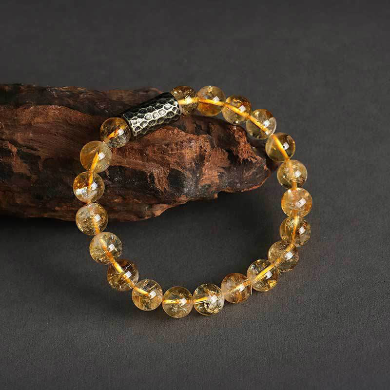 Buddha Stones Citrine Sandalwood Bodhi Seed Protection Double Wrap Bracelet - Citrine (Wrist Circumference 14-16cm) - image 9