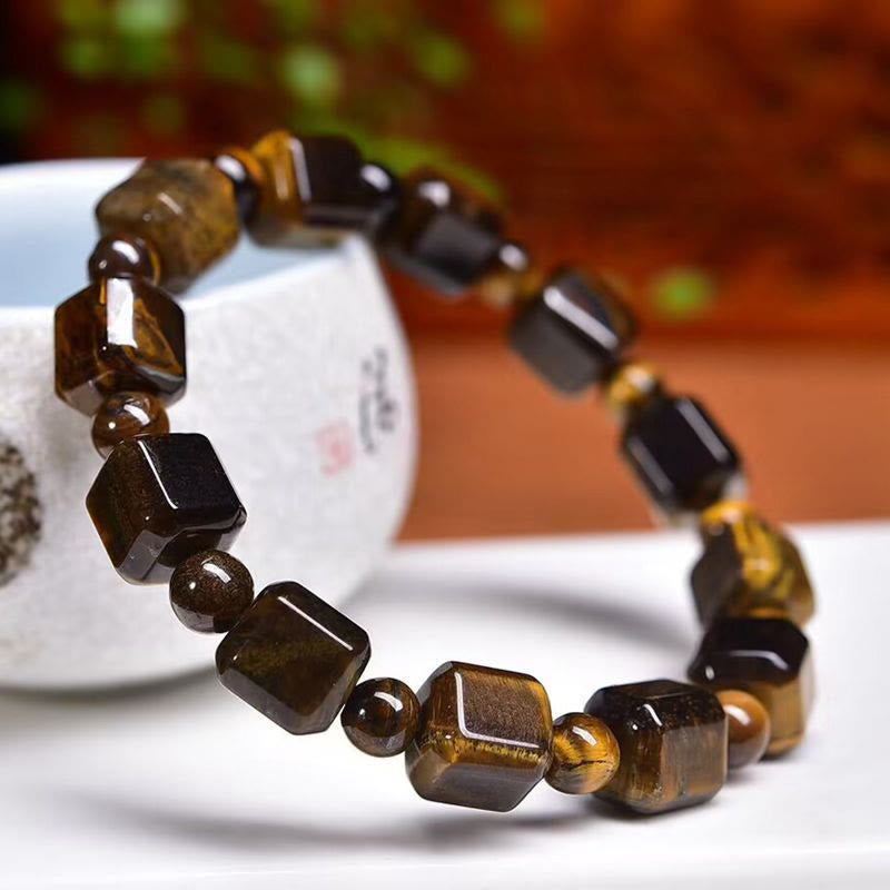 Buddha Stones Tiger Eye Protection Bracelet - Tiger Eye(Wrist Circumference: 14-16cm) - image 0