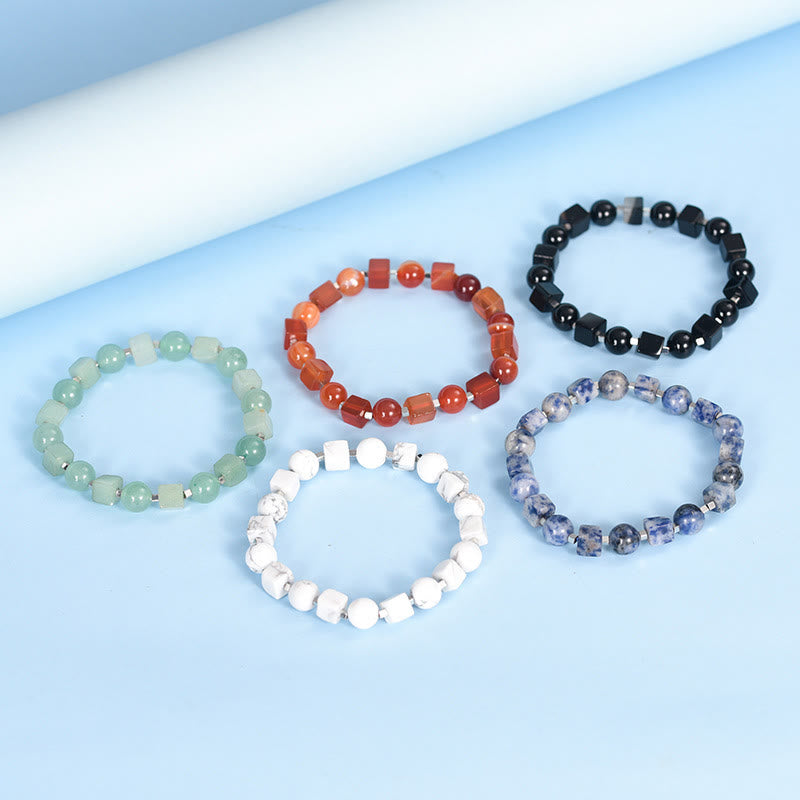 Buddha Stones Various Crystals Black Obsidian Purification Bracelet - image 15