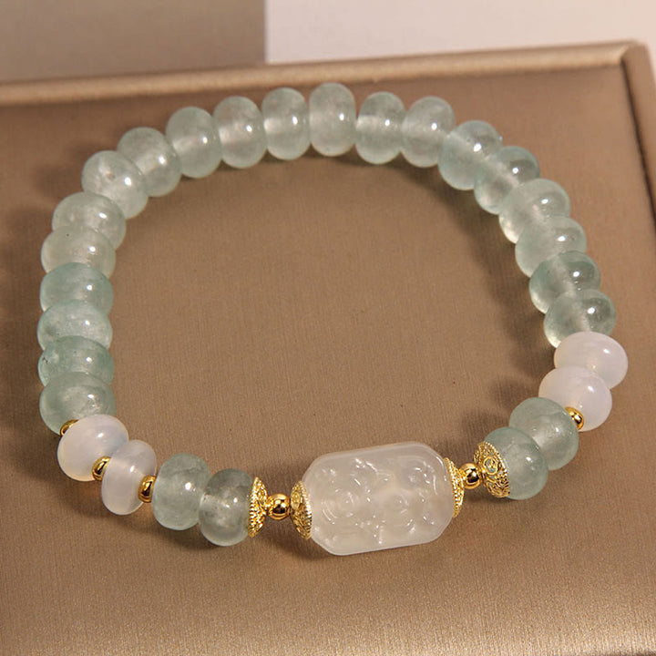 Buddha Stones Aquamarine Jade Abacus Beads Serenity Bracelet - image 7