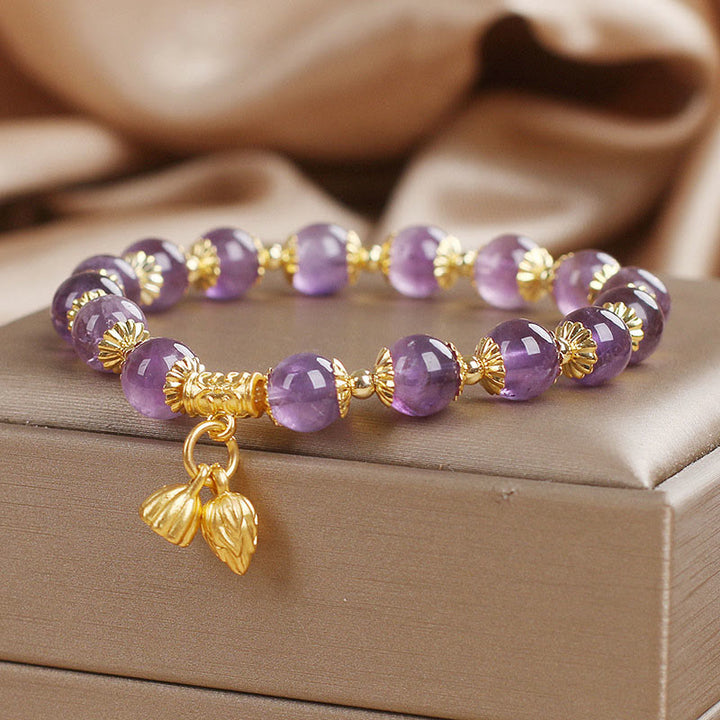 Buddha Stones Amethyst Increases Nobility Bracelet - image 1