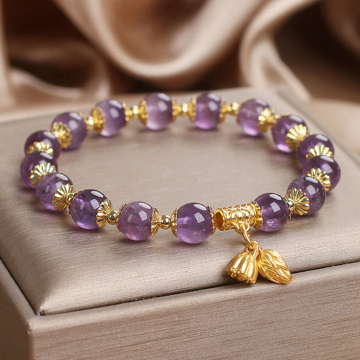 Buddha Stones Amethyst Increases Nobility Bracelet - image 6