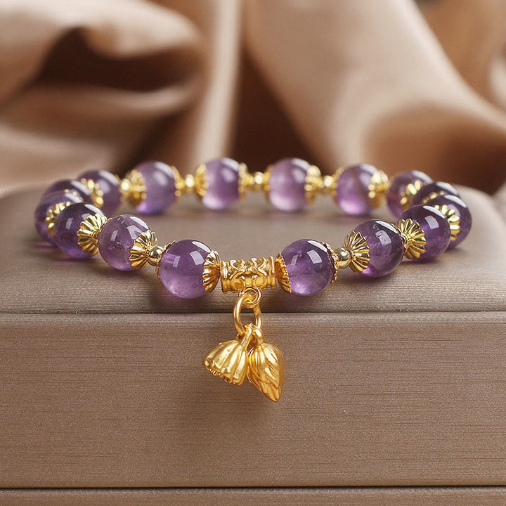 Buddha Stones Amethyst Increases Nobility Bracelet - Amethyst(Wrist Circumference: 14-16cm) - image 0