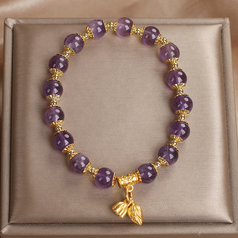 Buddha Stones Amethyst Increases Nobility Bracelet - image 9