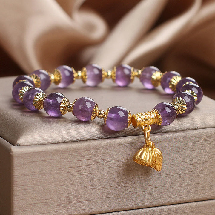 Buddha Stones Amethyst Increases Nobility Bracelet - image 7