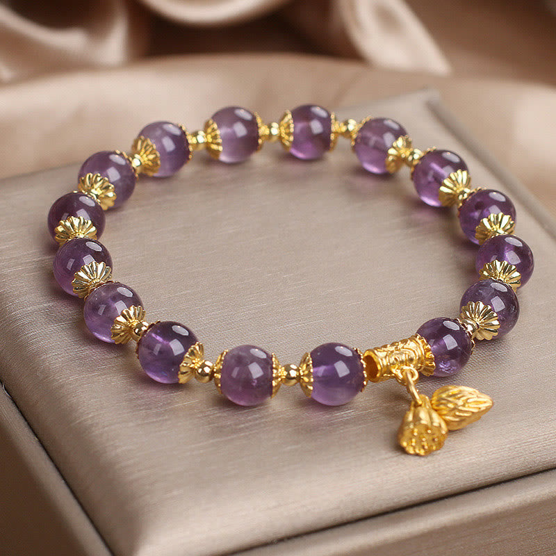 Buddha Stones Amethyst Increases Nobility Bracelet - image 3