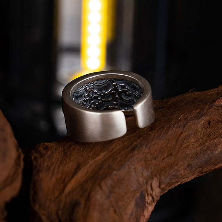 Buddha Stones 925 Sterling Silver Bodhisattva Tara Calm Adjustable Ring - image 4