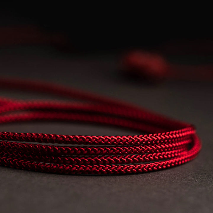 Buddha Stones Natural Cinnabar Chinese Zodiac Gourd Calm Blessing Red String Belly Chain - image 15