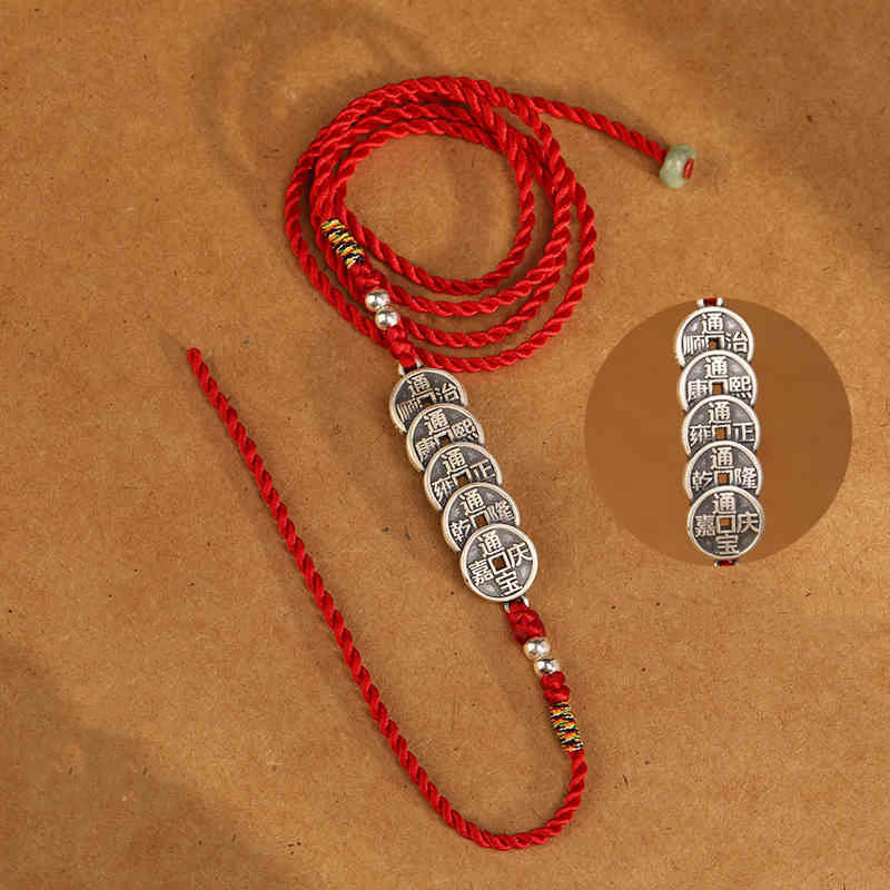 Buddha Stones 999 Sterling Silver Blessing Red String Belly Chain - image 17