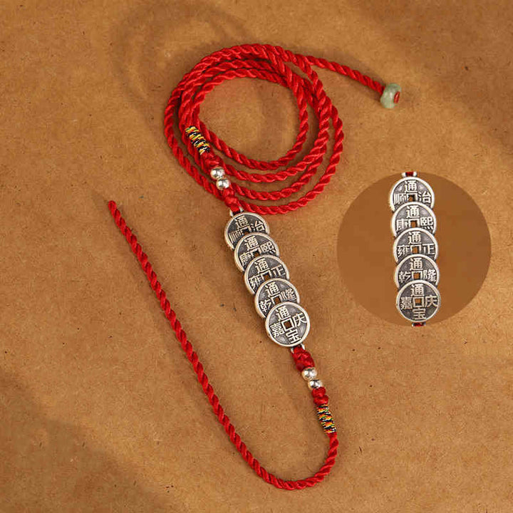 Buddha Stones 999 Sterling Silver Blessing Red String Belly Chain - image 17