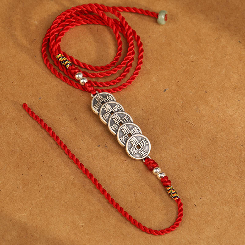 Buddha Stones 999 Sterling Silver Blessing Red String Belly Chain - image 15