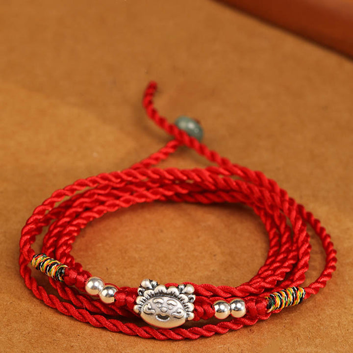 Buddha Stones 999 Sterling Silver Blessing Red String Belly Chain - image 6