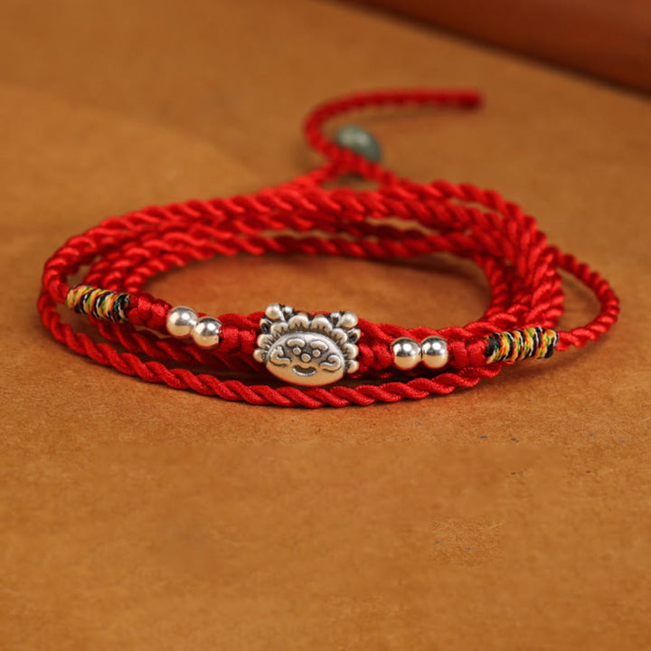 Buddha Stones 999 Sterling Silver Blessing Red String Belly Chain - image 5