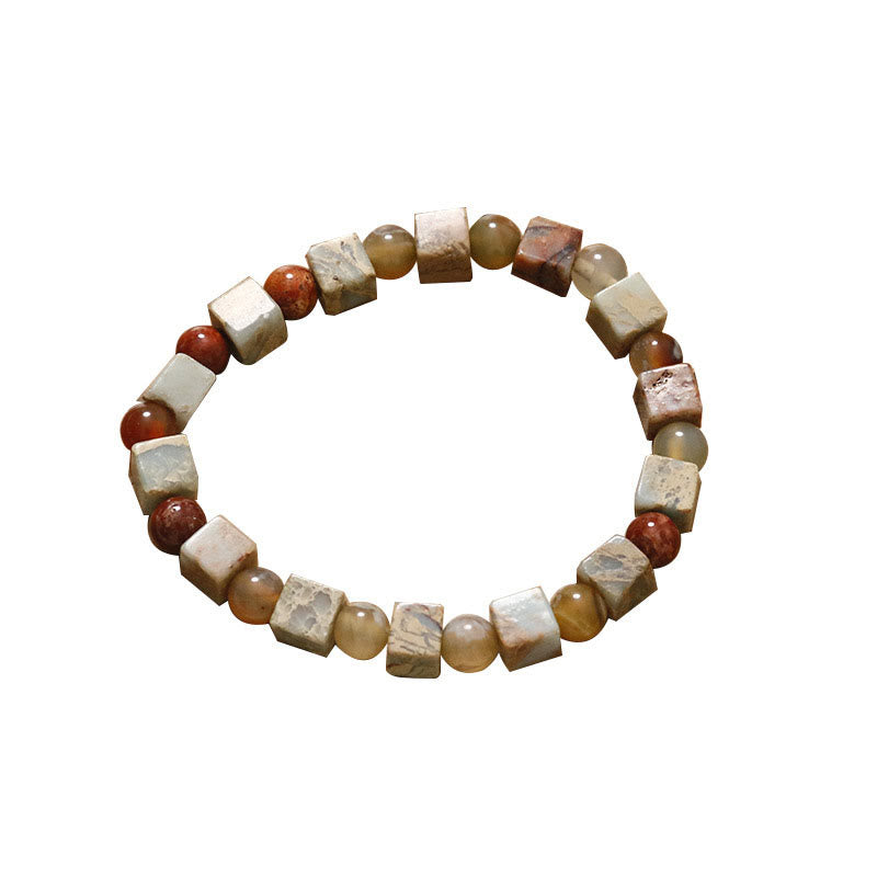Buddha Stones Red Agate Shoushan Stone Calm Blessing Bracelet - image 8