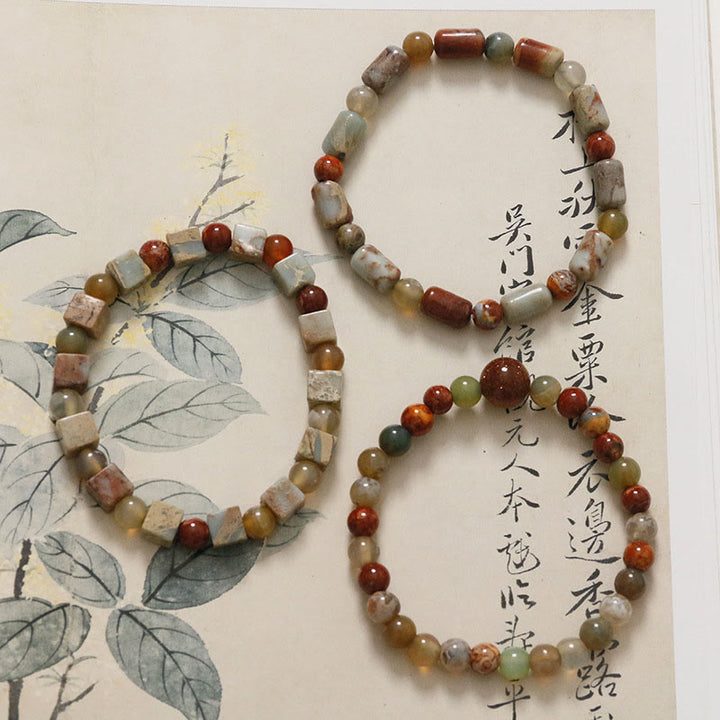 Buddha Stones Shoushan Stone Red Agate Prosperity Bracelet - image 20