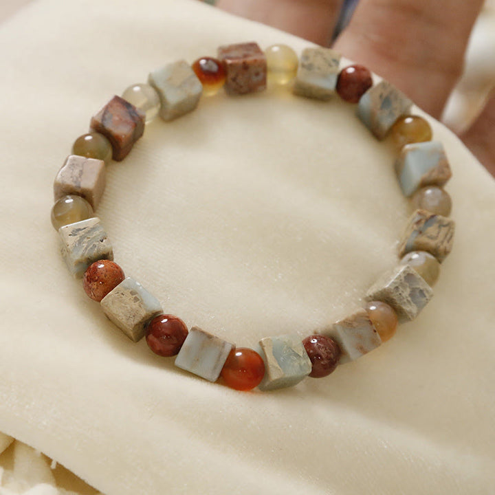 Buddha Stones Shoushan Stone Red Agate Prosperity Bracelet - image 16