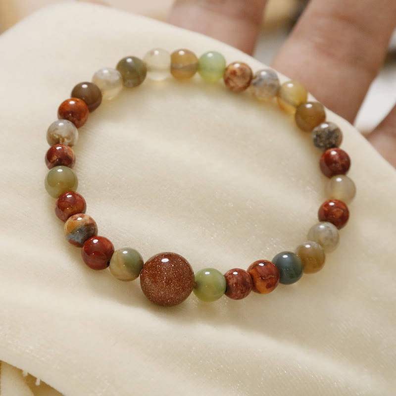 Buddha Stones Shoushan Stone Red Agate Prosperity Bracelet - image 13