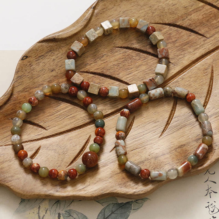 Buddha Stones Shoushan Stone Red Agate Prosperity Bracelet - image 22