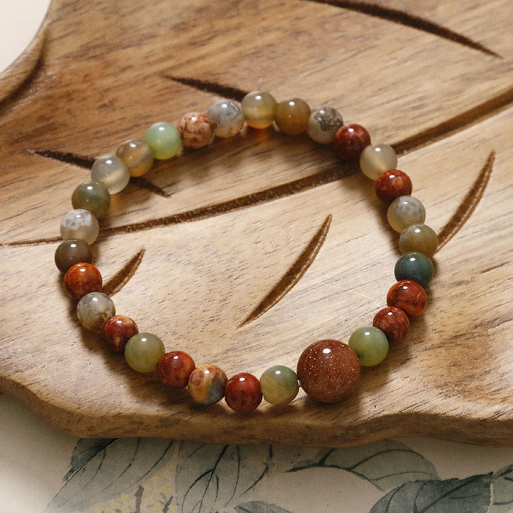 Buddha Stones Red Agate Shoushan Stone Calm Blessing Bracelet - image 17