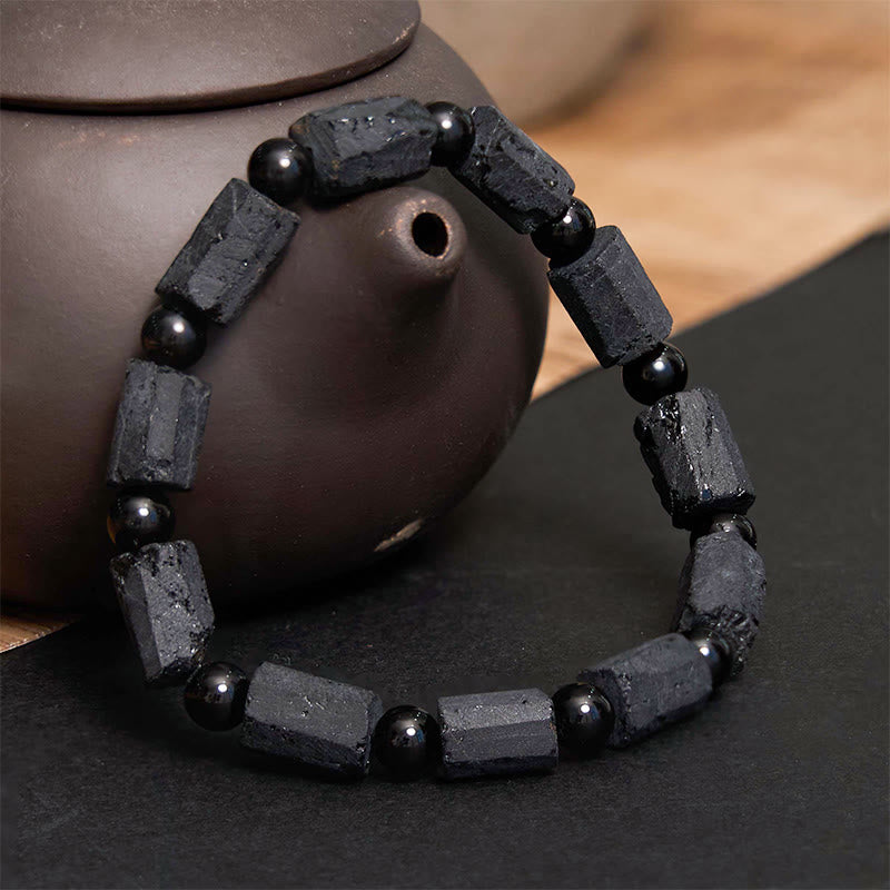 Buddha Stones Black Tourmaline Wisdom Bracelet - image 1