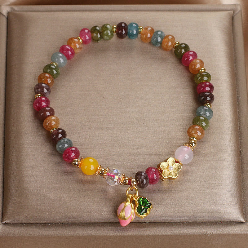 Buddha Stones Tourmaline Lotus Seedpod Wisdom Bracelet - image 9