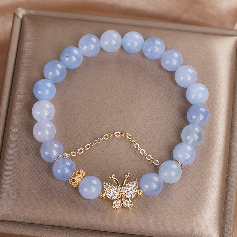 Buddha Stones Aquamarine Butterfly Serenity Bracelet - image 9