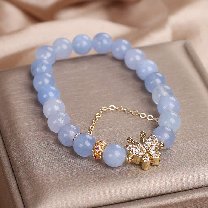 Buddha Stones Aquamarine Butterfly Serenity Bracelet - image 7