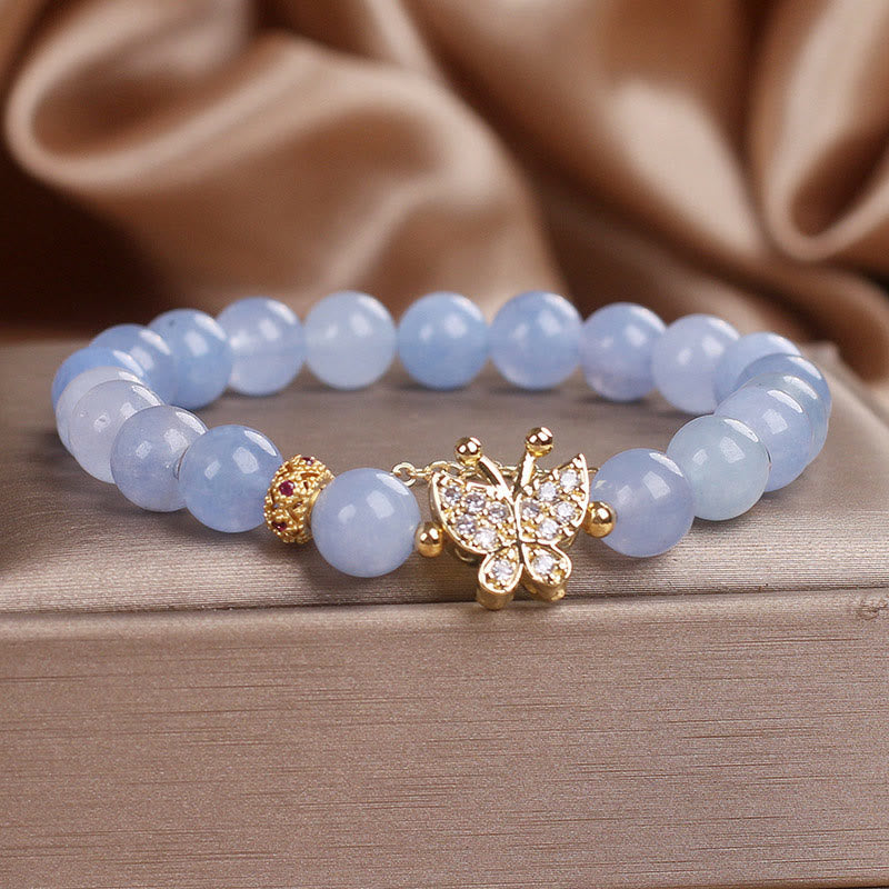 Buddha Stones Aquamarine Butterfly Serenity Bracelet - image 8