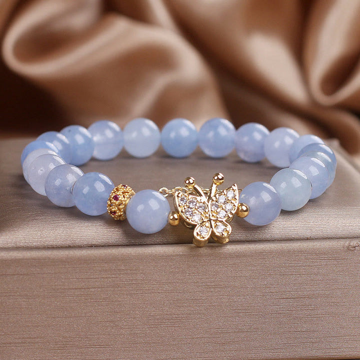 Buddha Stones Aquamarine Butterfly Serenity Bracelet - image 8