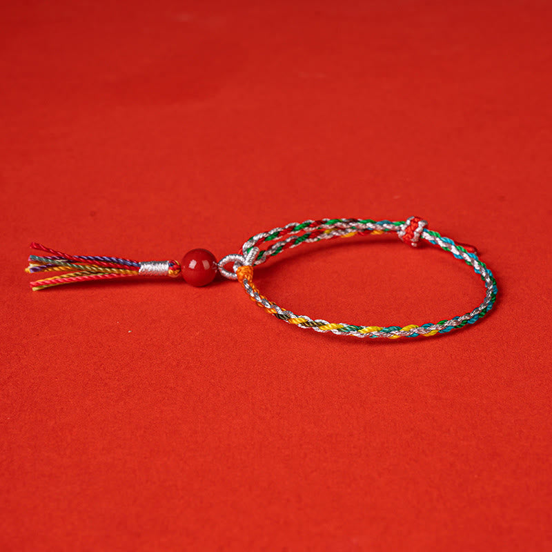 Buddha Stones Colorful String Cinnabar Concentration Bracelet - image 5
