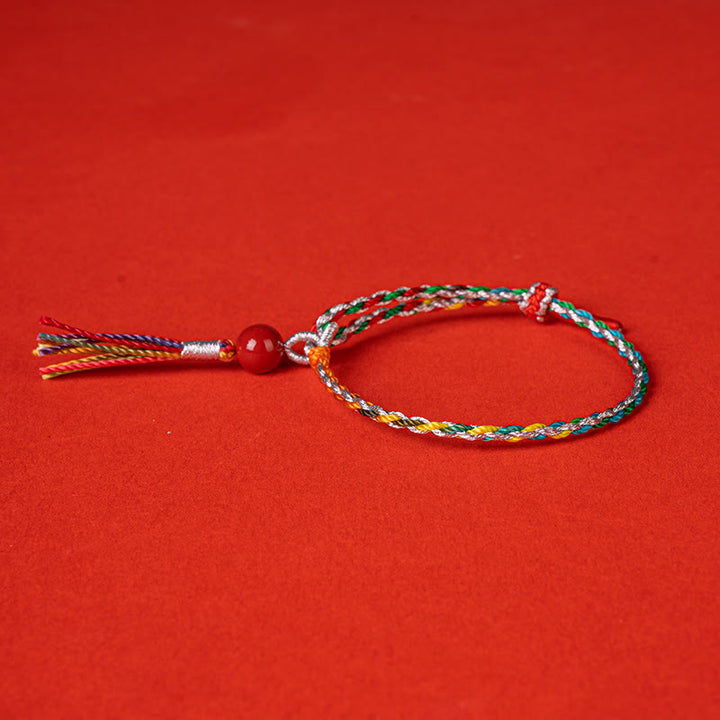 Buddha Stones Colorful String Cinnabar Concentration Bracelet - image 5