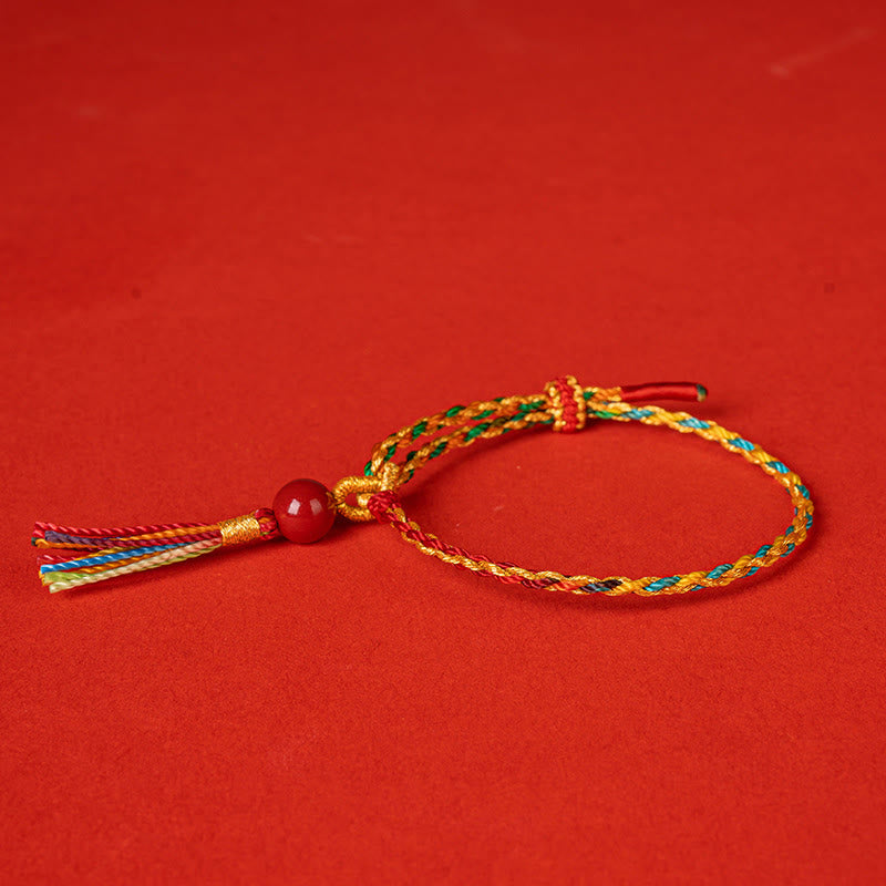 Buddha Stones Colorful String Cinnabar Concentration Bracelet - image 9