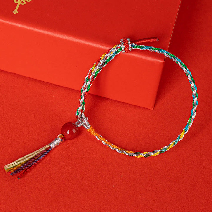 Buddha Stones Colorful String Cinnabar Concentration Bracelet - image 2