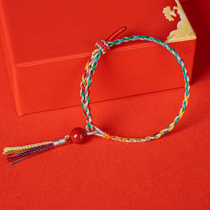 Buddha Stones Colorful String Cinnabar Concentration Bracelet - image 3