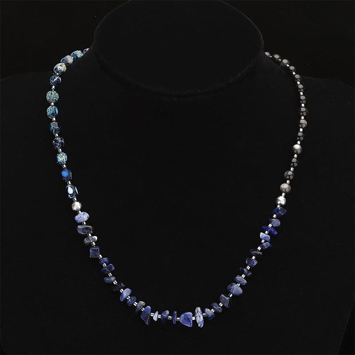 Buddha Stones Emperor Stone Sodalite Gold Sheen Obsidian Balance Triple Wrap Bracelet - image 10