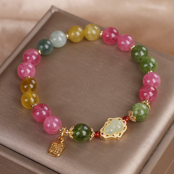 Buddha Stones Tourmaline Fu Character Love Bracelet - image 3
