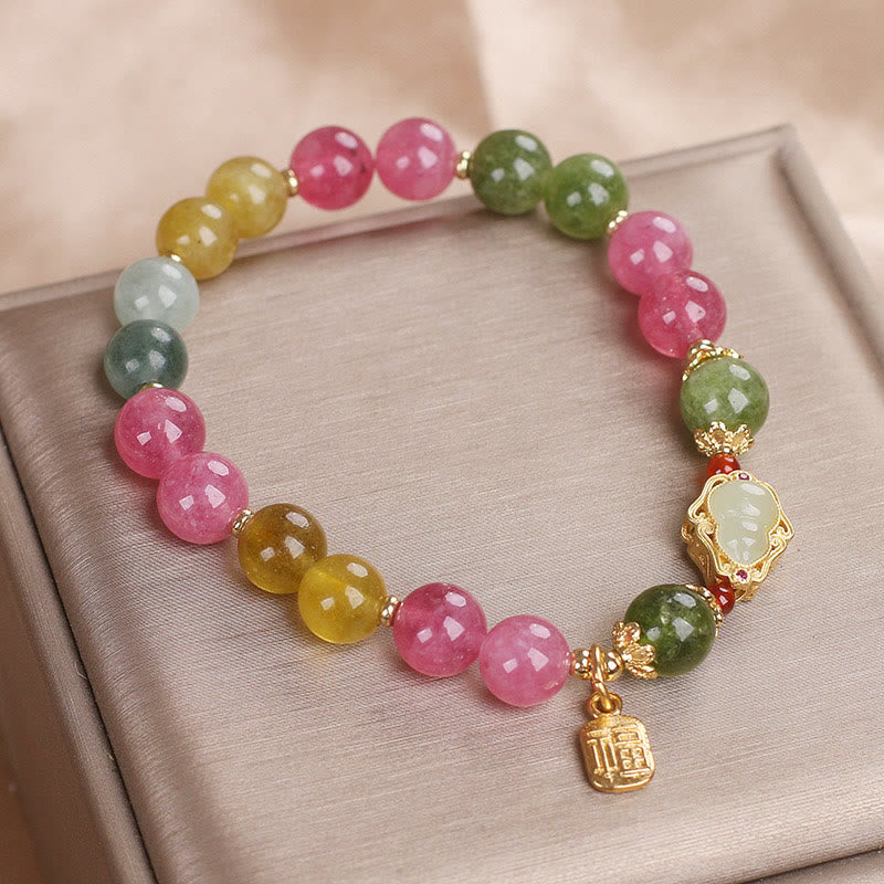 Buddha Stones Tourmaline Fu Character Love Bracelet - image 7