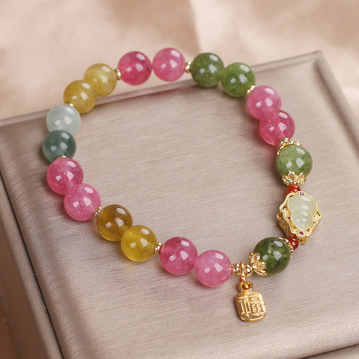 Buddha Stones Tourmaline Fu Character Love Bracelet - image 7
