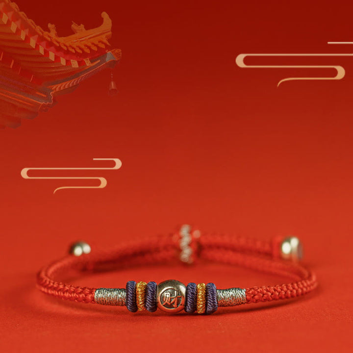 Buddha Stones Red String Chinese Characters Protection Bracelet - image 18