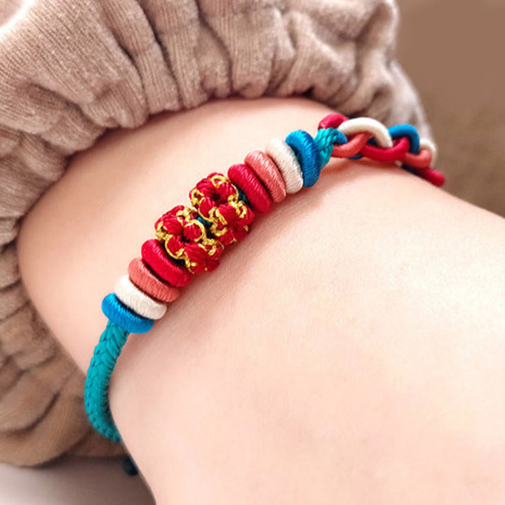 Buddha Stones String Four Srand Peach Blossom Connection Bracelet - image 10