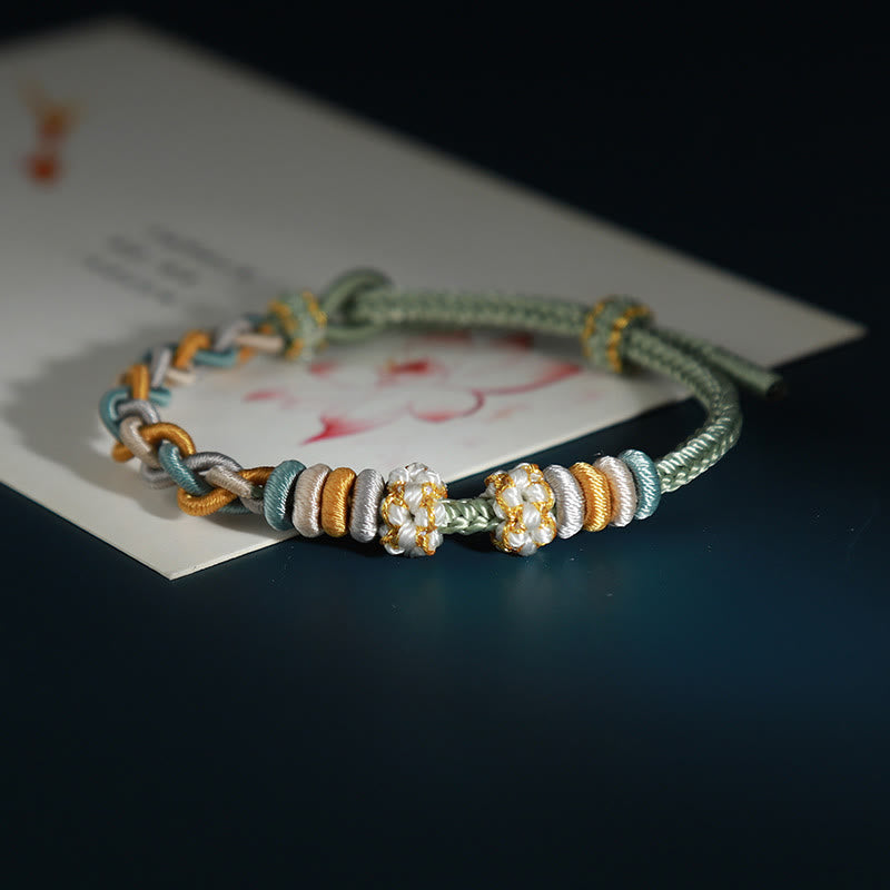 Buddha Stones String Four Srand Peach Blossom Connection Bracelet - image 8