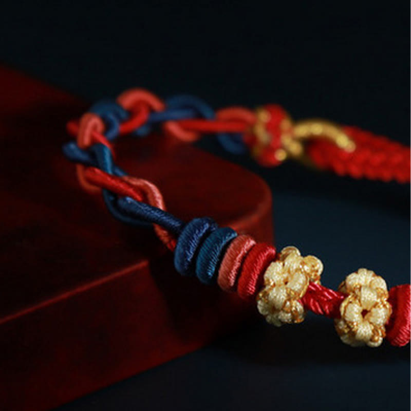 Buddha Stones String Four Srand Peach Blossom Connection Bracelet - image 3